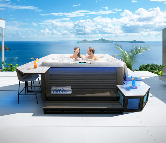 Calspas hot tub being used in a family setting - Elmhurst
